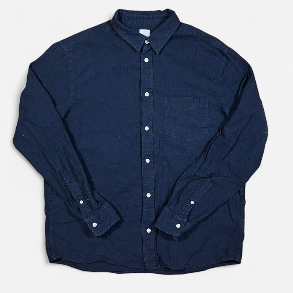 H-m Men's Black and Navy Shirt